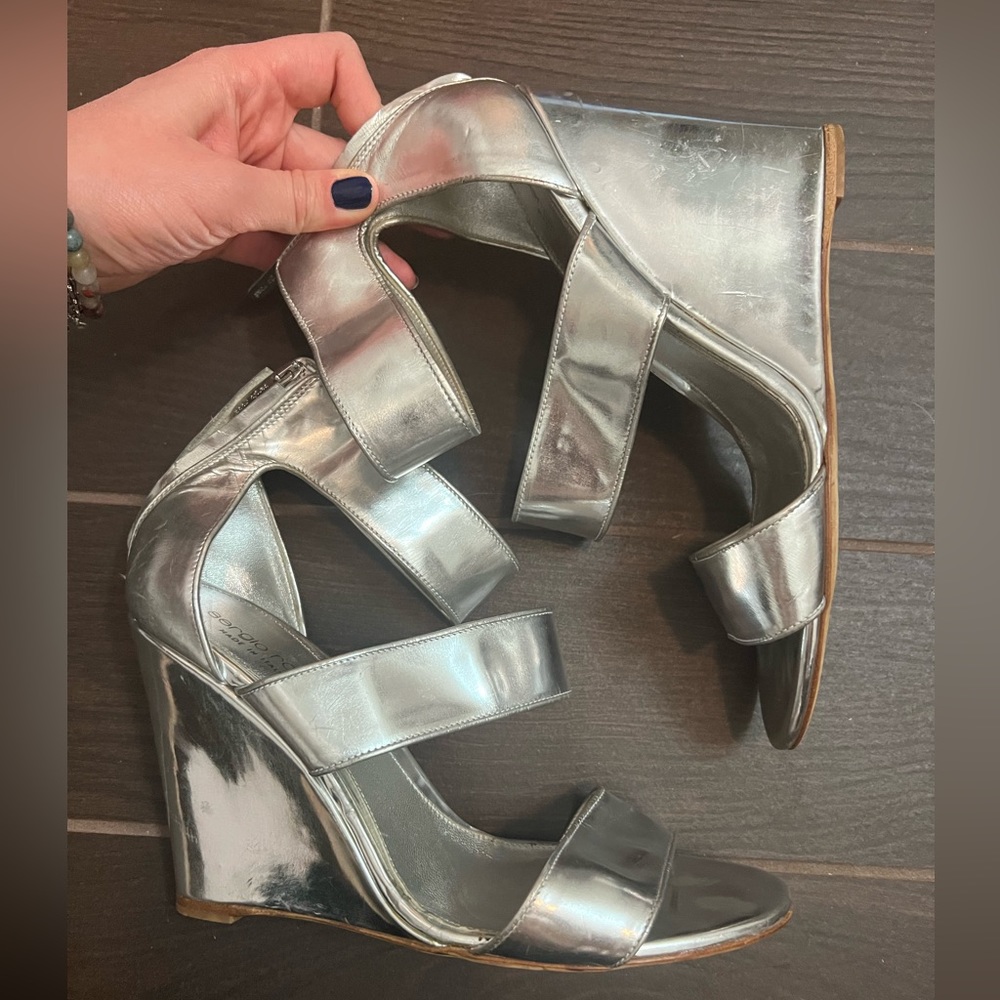 Sergio Rossi Metallic Wedges